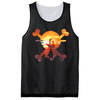 Straw Hat Prate Crew Crossbones Mesh Reversible Basketball Jersey Tank