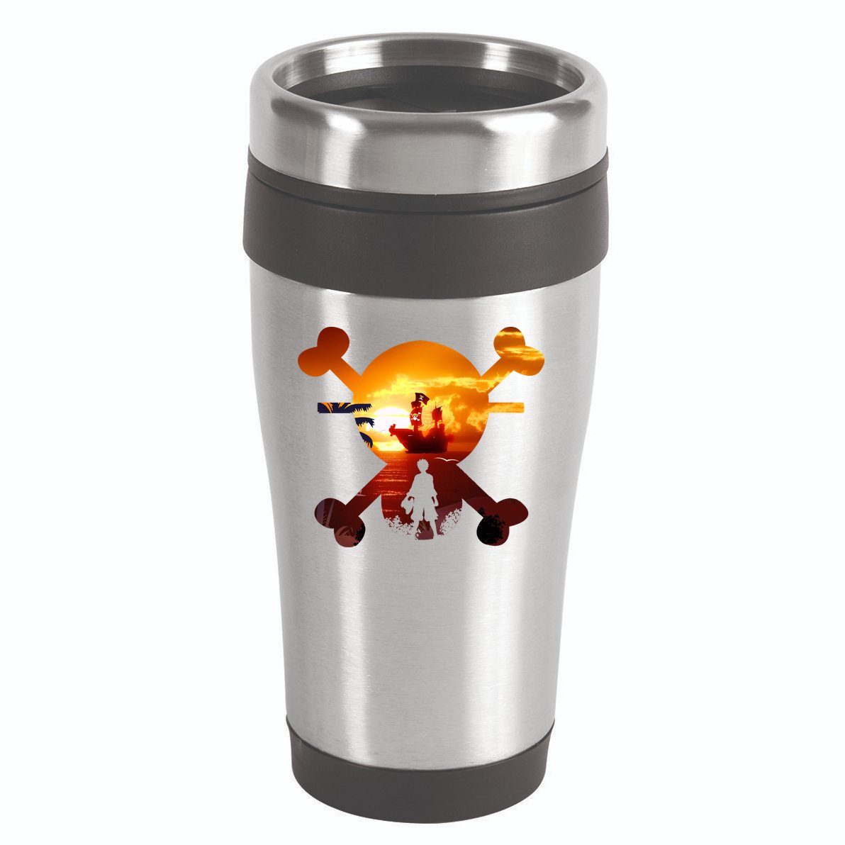 Straw Hat Prate Crew Crossbones 16oz Travel Tumbler
