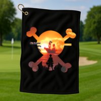 Straw Hat Prate Crew Crossbones Golf Towel