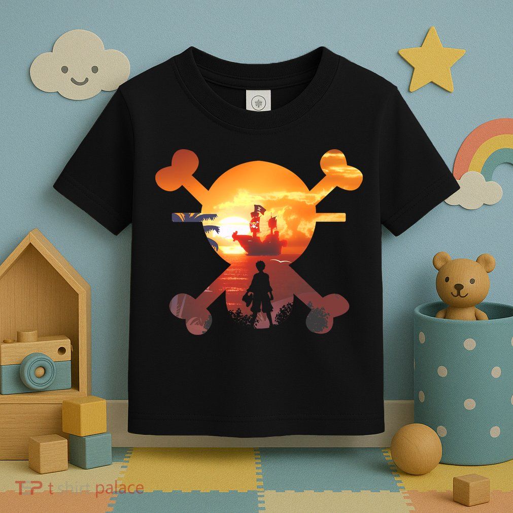 Straw Hat Prate Crew Crossbones Toddler T-Shirt
