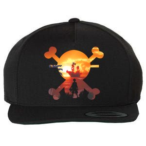 Straw Hat Prate Crew Crossbones Wool Snapback Cap