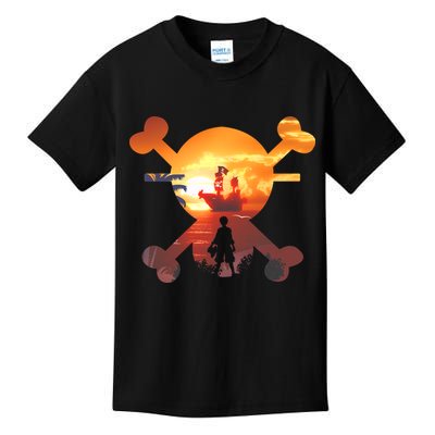 Straw Hat Prate Crew Crossbones Kids T-Shirt