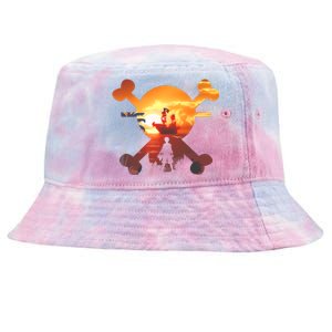 Straw Hat Prate Crew Crossbones Tie-Dyed Bucket Hat