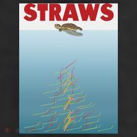 Straws Suck End Plastic Pollution 7 Panel Mesh Trucker Snapback Hat