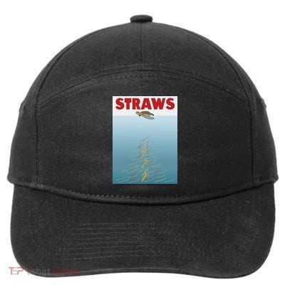 Straws Suck End Plastic Pollution 7-Panel Snapback Hat