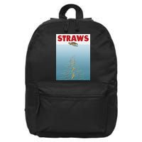 Straws Suck End Plastic Pollution 16 in Basic Backpack
