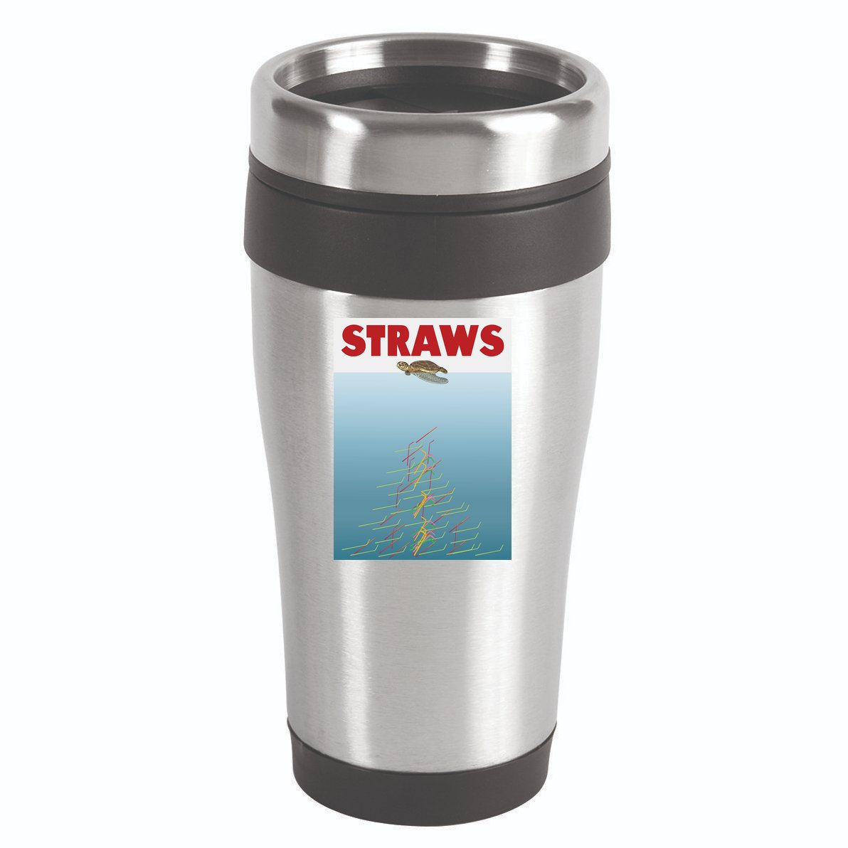 Straws Suck End Plastic Pollution 16oz Travel Tumbler