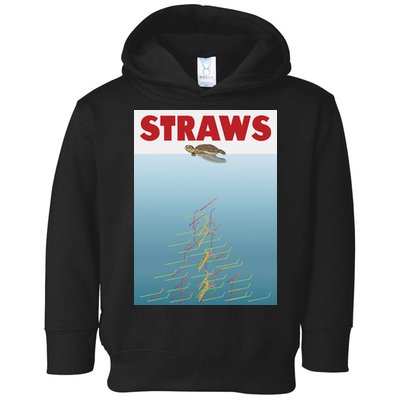 Straws Suck End Plastic Pollution Toddler Hoodie