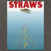 Straws Suck End Plastic Pollution Cotton Canvas Backpack