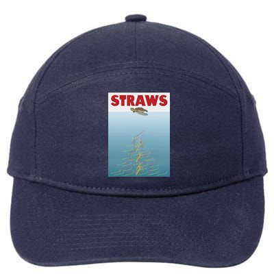 Straws Suck End Plastic Pollution 7-Panel Snapback Hat