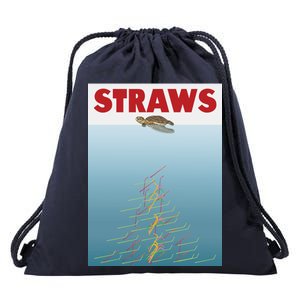 Straws Suck End Plastic Pollution Drawstring Bag