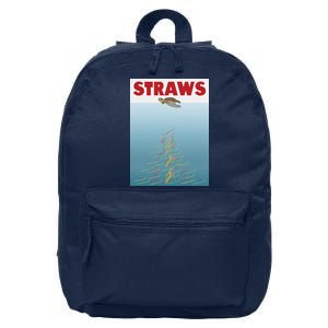 Straws Suck End Plastic Pollution 16 in Basic Backpack