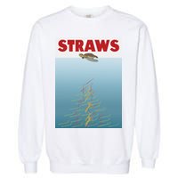 Straws Suck End Plastic Pollution Garment-Dyed Sweatshirt