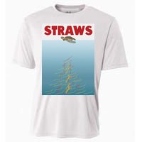 Straws Suck End Plastic Pollution Cooling Performance Crew T-Shirt