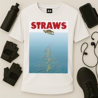 Straws Suck End Plastic Pollution Performance Shirt
