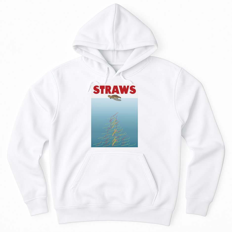 Straws Suck End Plastic Pollution Hoodie