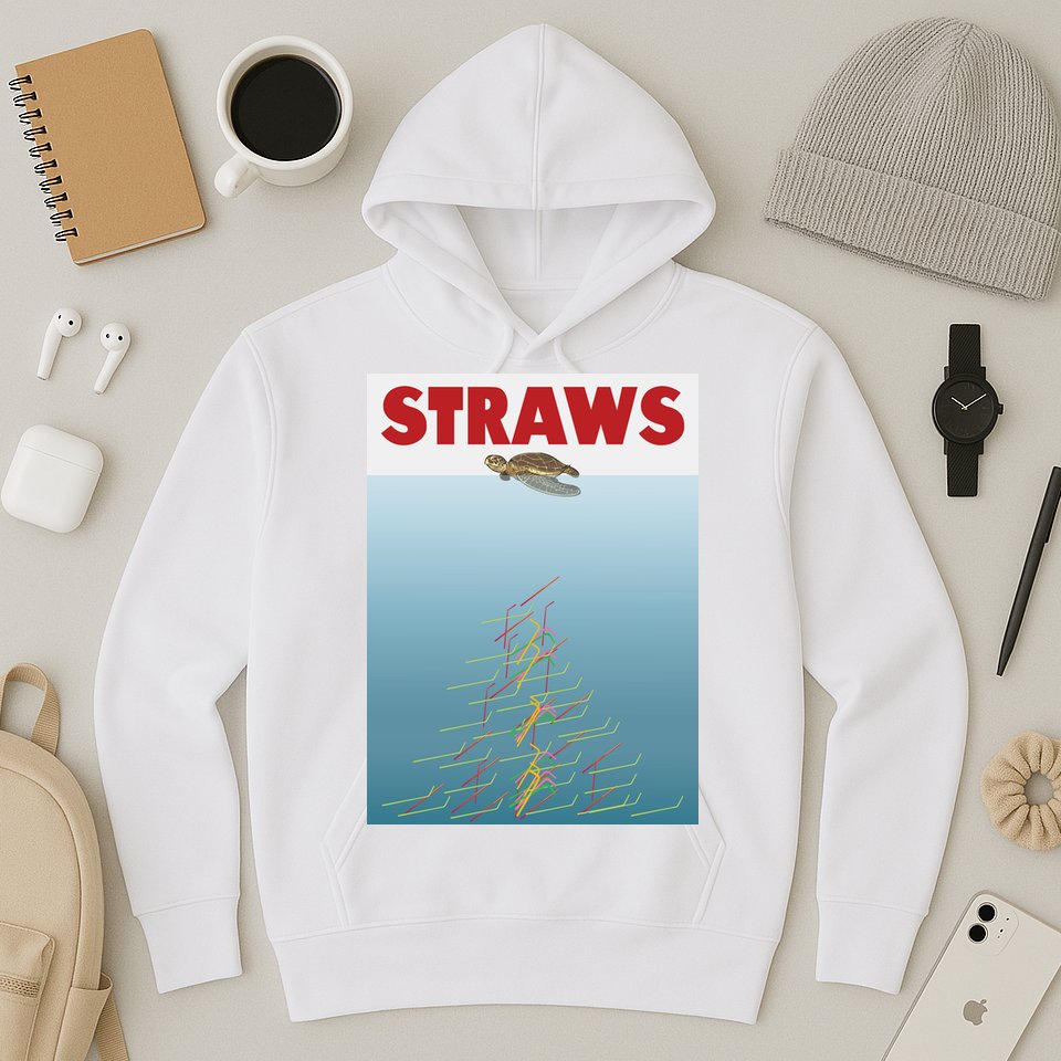 Straws Suck End Plastic Pollution Hoodie