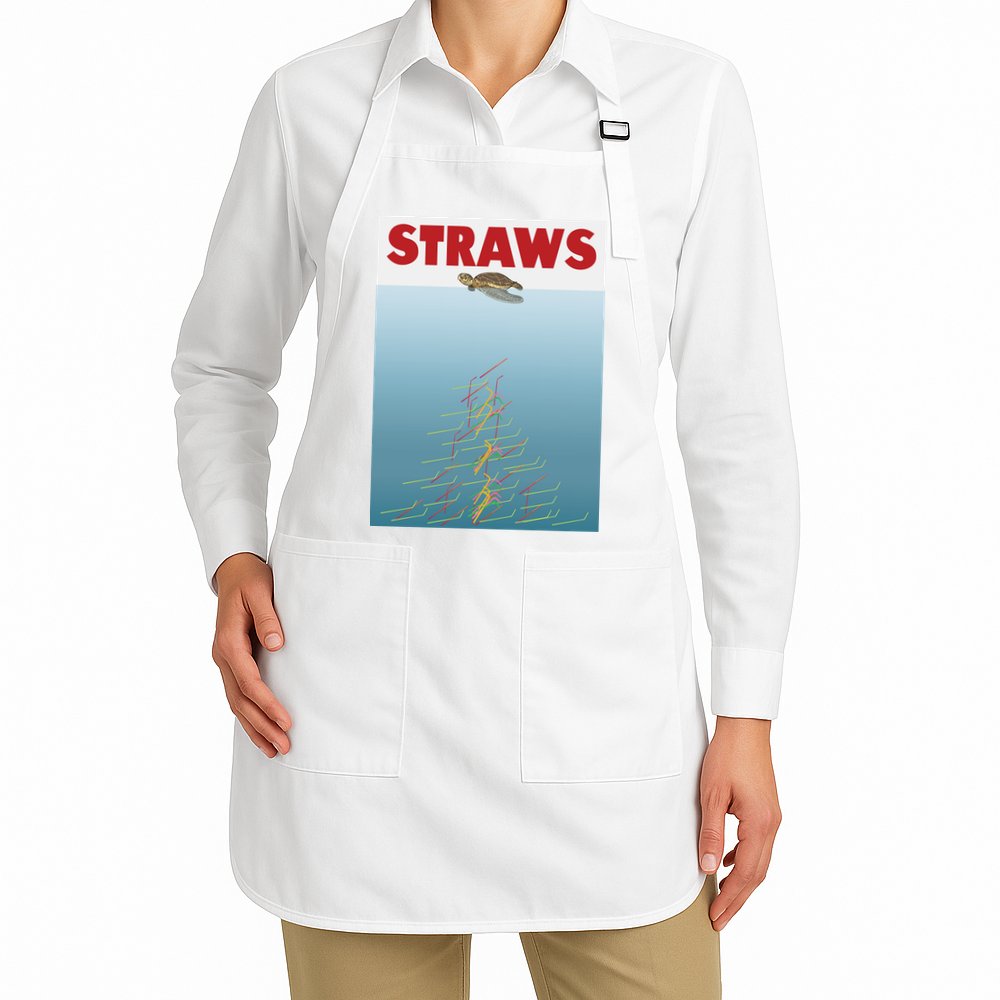 Straws Suck End Plastic Pollution Apron