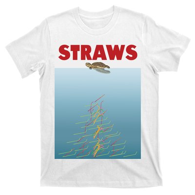 Straws Suck End Plastic Pollution T-Shirt