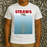 Straws Suck End Plastic Pollution T-Shirt