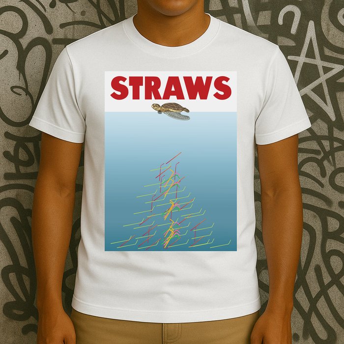 Straws Suck End Plastic Pollution T-Shirt