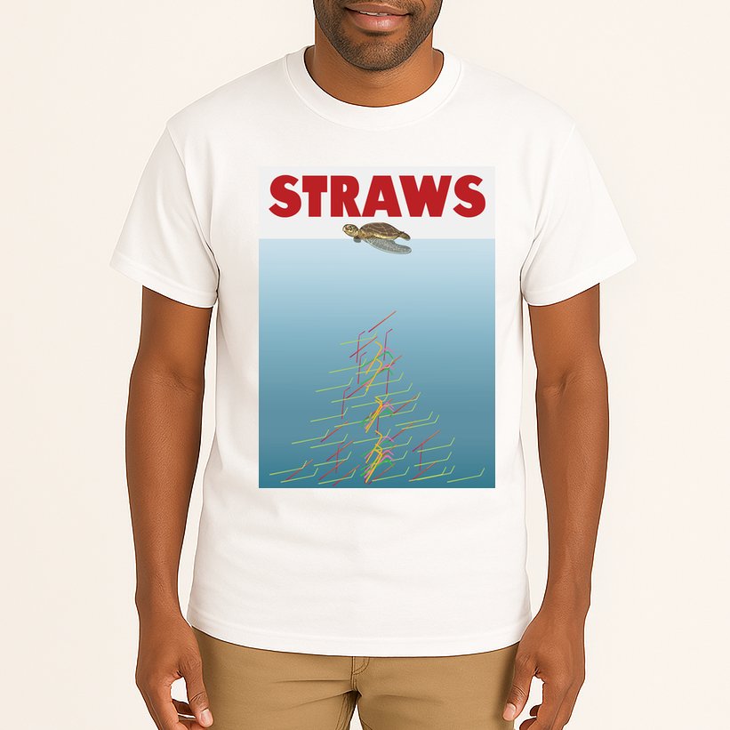 Straws Suck End Plastic Pollution Tall T-Shirt
