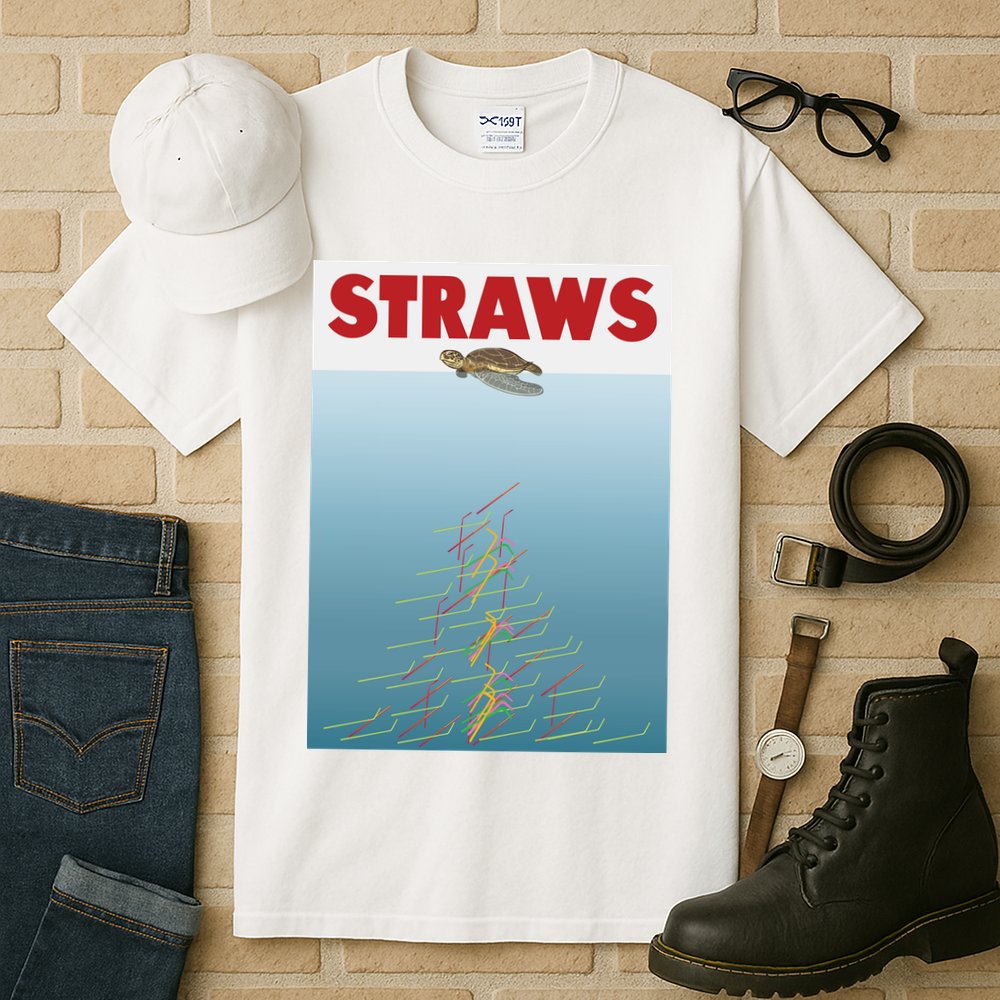 Straws Suck End Plastic Pollution Tall T-Shirt