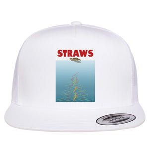 Straws Suck End Plastic Pollution Flat Bill Trucker Hat