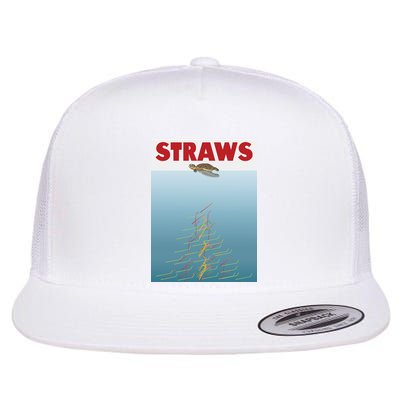 Straws Suck End Plastic Pollution Flat Bill Trucker Hat