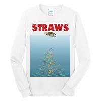 Straws Suck End Plastic Pollution Tall Long Sleeve T-Shirt