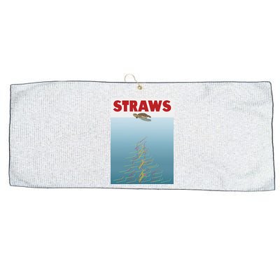 Straws Suck End Plastic Pollution Large Microfiber Waffle Golf Towel