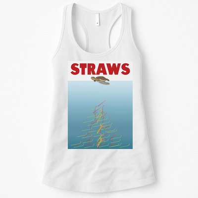 Straws Suck End Plastic Pollution Womens Tank Top