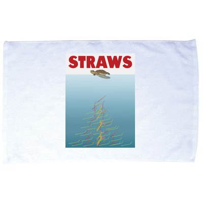 Straws Suck End Plastic Pollution Microfiber Hand Towel