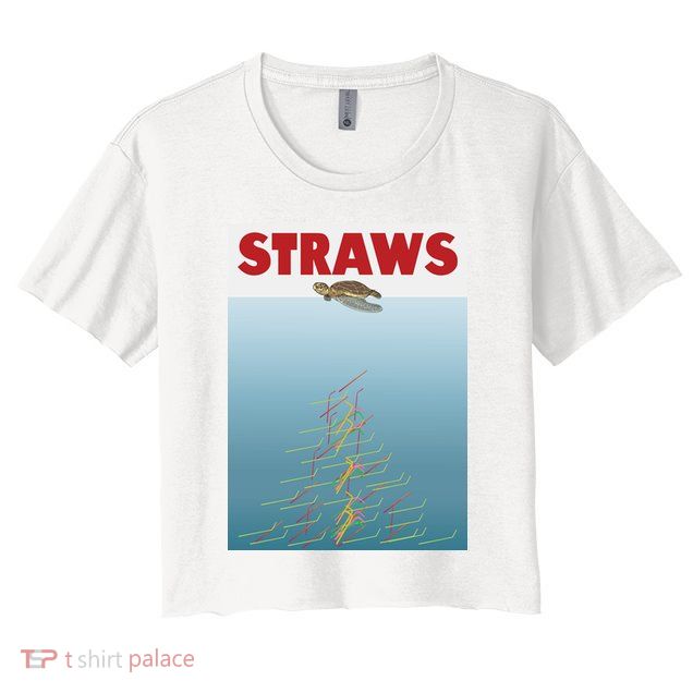 Straws Suck End Plastic Pollution Crop Top