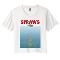Straws Suck End Plastic Pollution Crop Top
