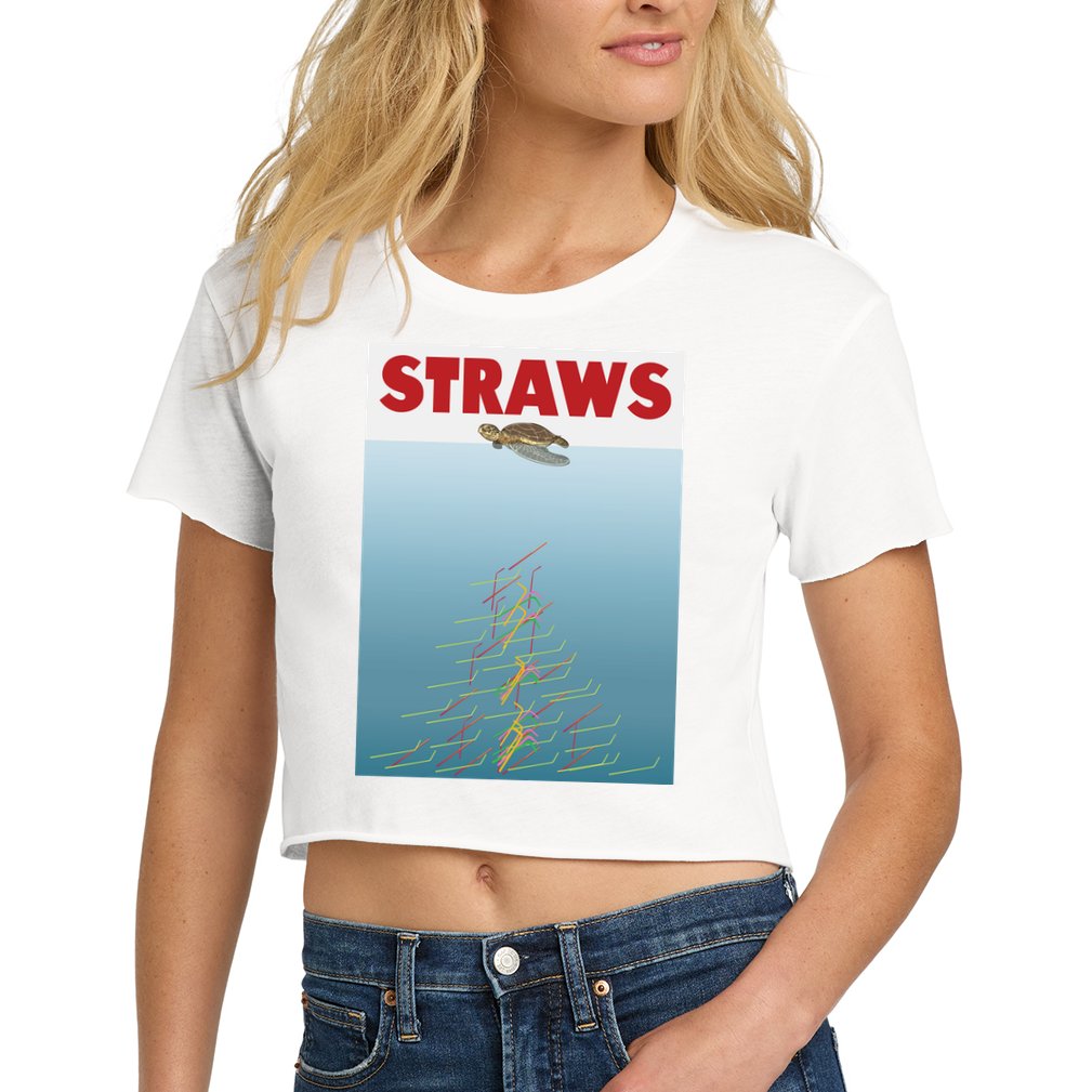 Straws Suck End Plastic Pollution Crop Top
