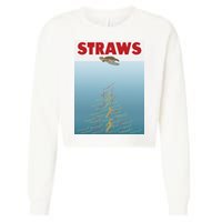 Straws Suck End Plastic Pollution Cropped Pullover Crew