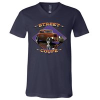 Street Coupe Hot Rod Larry Grossman V-Neck T-Shirt