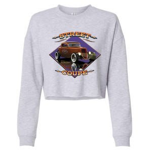 Street Coupe Hot Rod Larry Grossman Cropped Pullover Crew