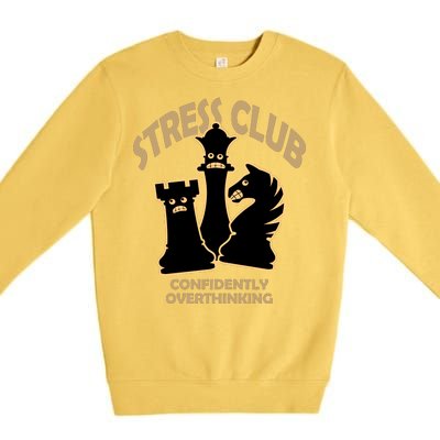 Stress Club Confidently Overthinking Premium Crewneck Sweatshirt