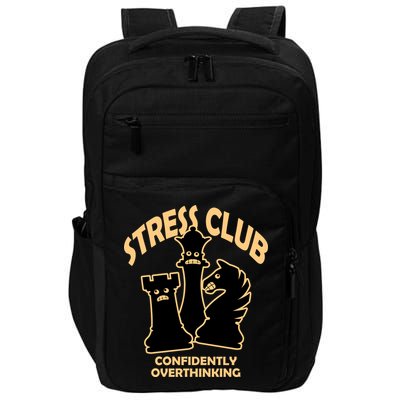 Stress Club Confidently Overthinking Impact Tech Backpack