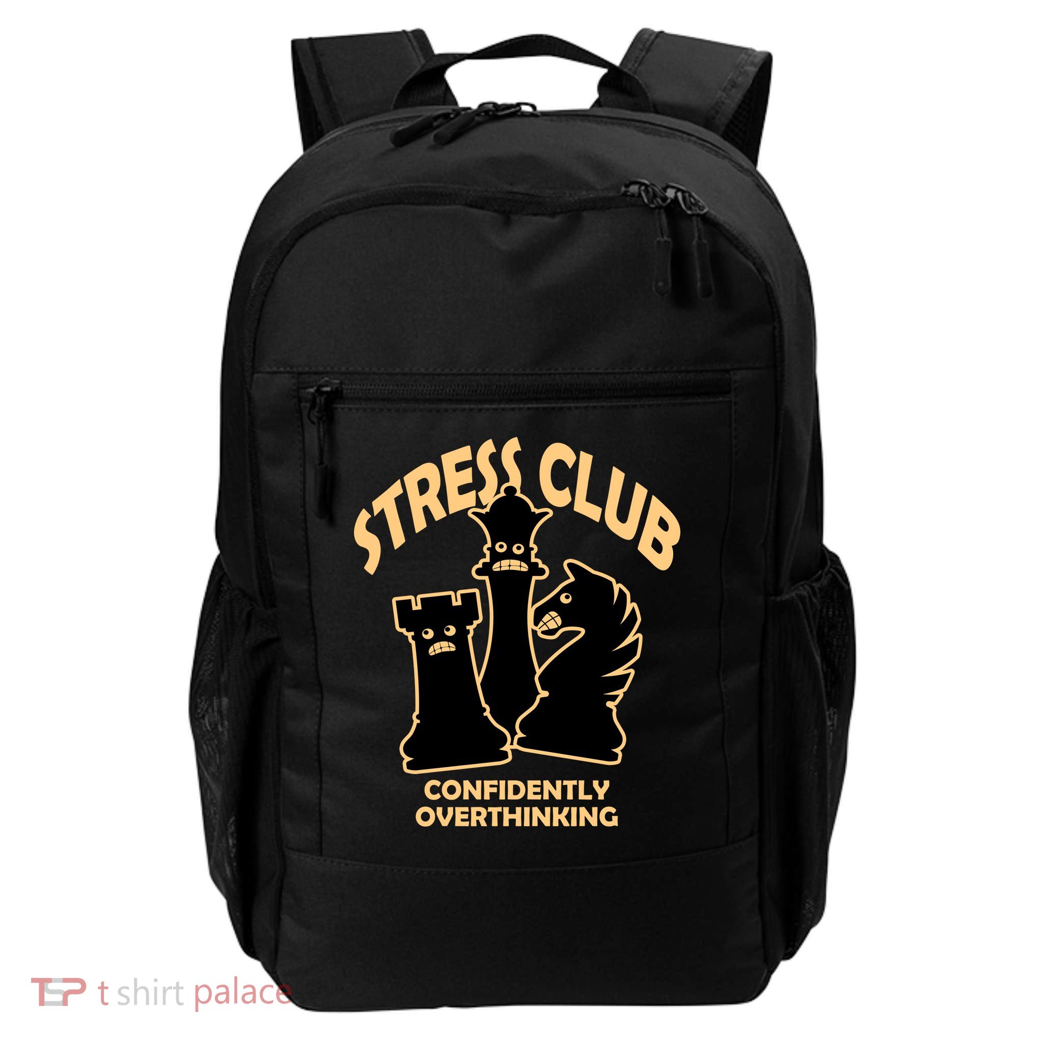Stress Club Confidently Overthinking Daily Commute Backpack
