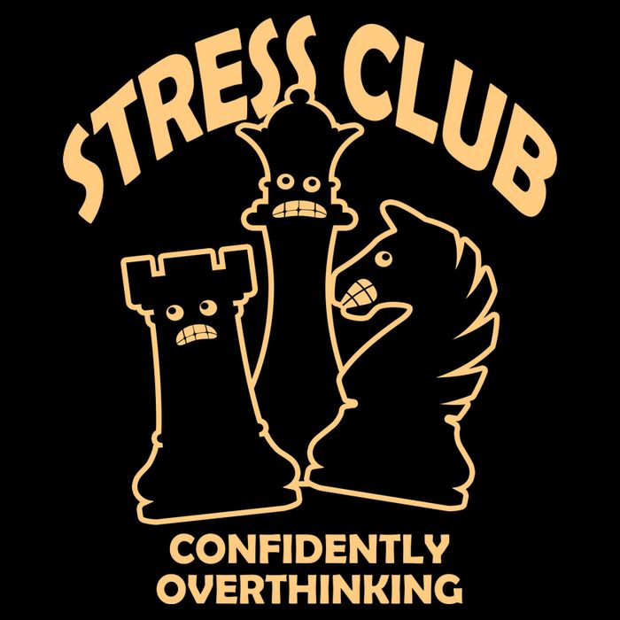 Stress Club Confidently Overthinking Button