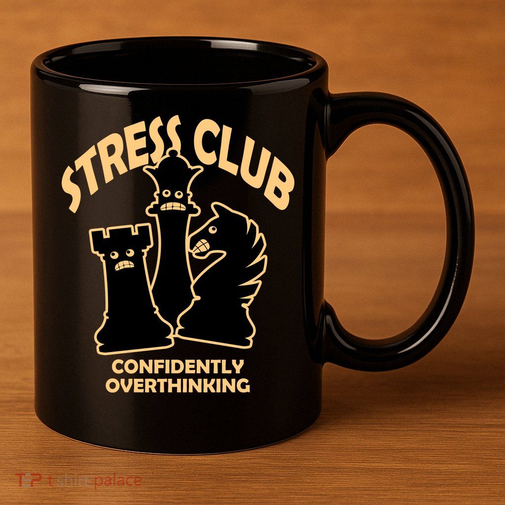 Stress Club Confidently Overthinking 11oz C Handle Ceramic Mug