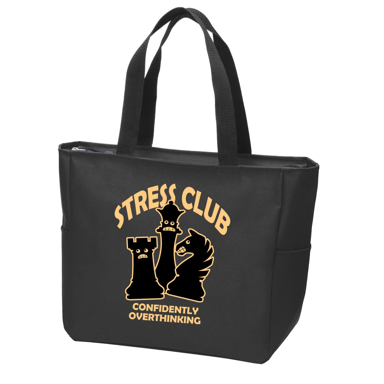 Stress Club Confidently Overthinking Zip Tote Bag