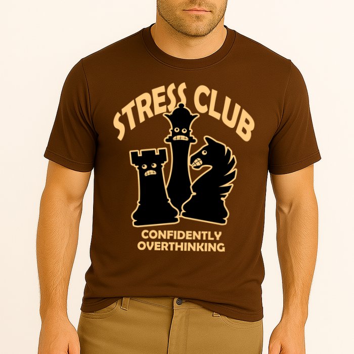 Stress Club Confidently Overthinking Cooling Performance Crew T-Shirt