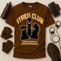 Stress Club Confidently Overthinking Cooling Performance Crew T-Shirt