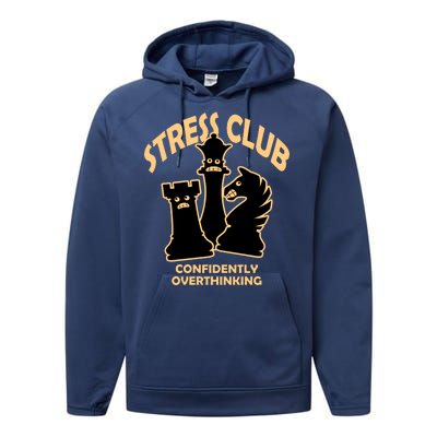 Stress Club Confidently Overthinking Performance Fleece Hoodie