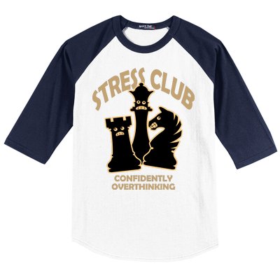 Stress Club Confidently Overthinking Baseball Sleeve Shirt