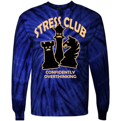 Stress Club Confidently Overthinking Tie-Dye Long Sleeve Shirt